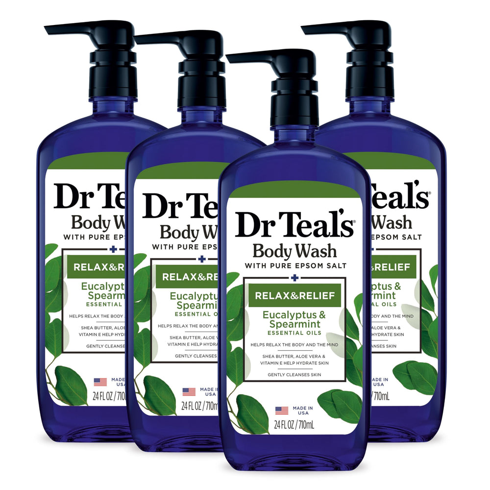Dr Teal's Relax Relief: bouteille de gel douche au sel d'Epsom pur pour relaxation.
