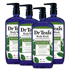 Dr Teal's Relax Relief: bouteille de gel douche au sel d'Epsom pur pour relaxation.