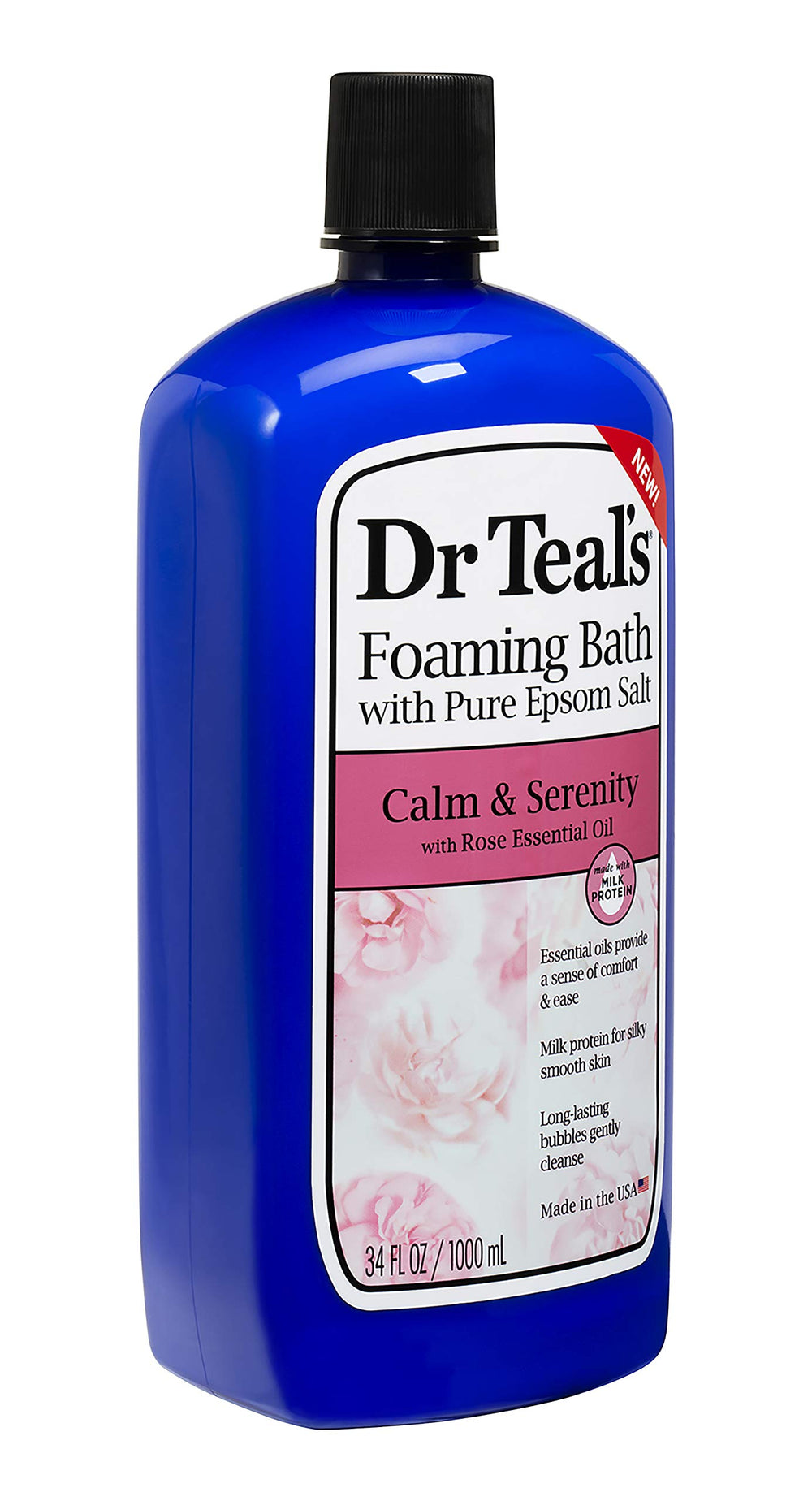 Dr Teal's Rose Huile Essentielle offre une fragrance florale apaisante.