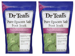 Dr Teal's Sels d'Epsom pour bain de pieds à la menthe, rafraîchissant et apaisant après une longue journée.