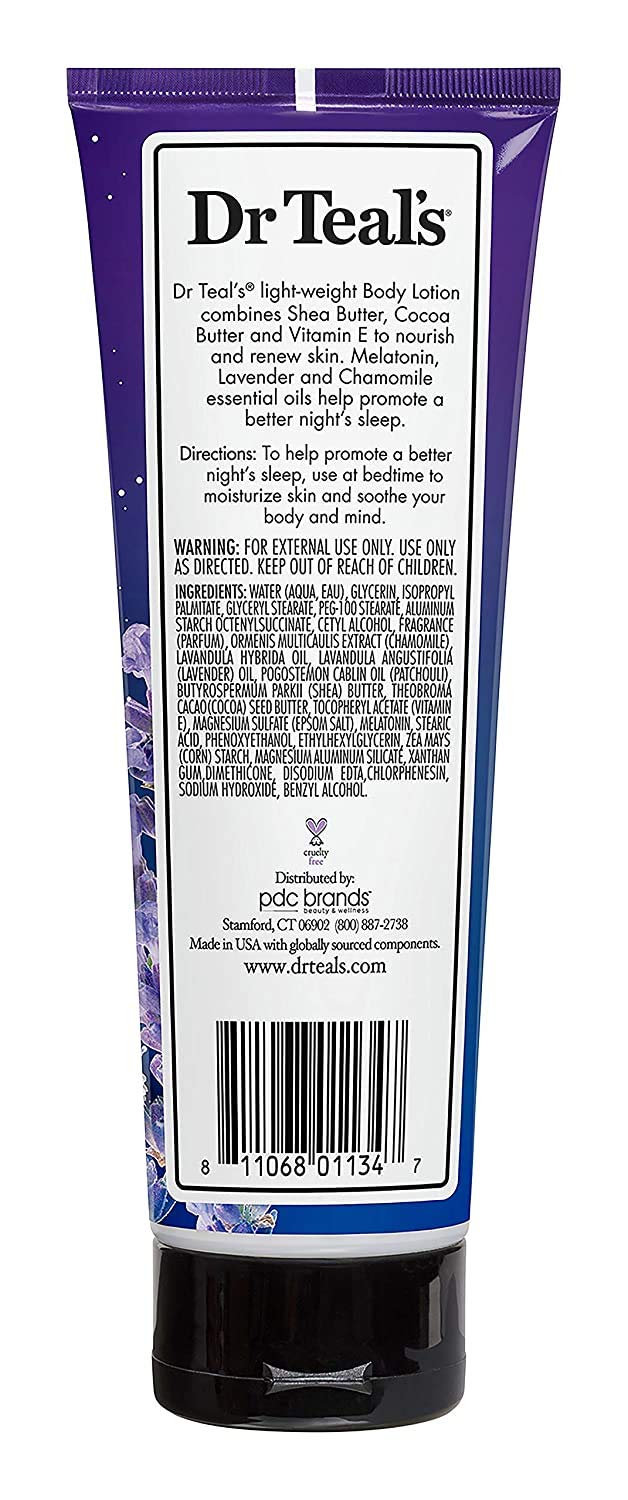 Dr Teal's Thérapie Nocturne – duo de bouteilles 8oz offrant hydratation et protection cutanée.