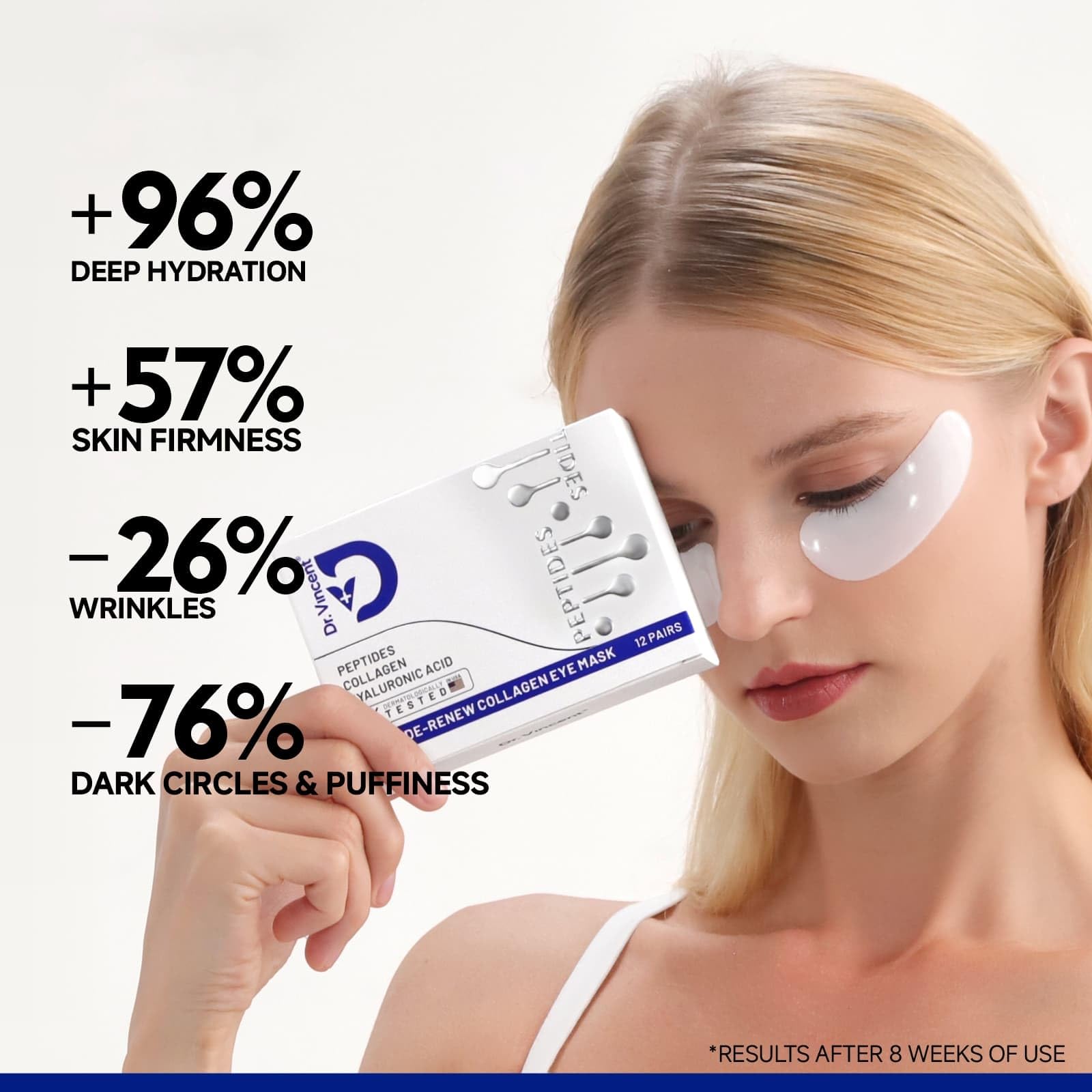 Patchs hydratants Dr Vincent — contour lissé et confort amélioré.