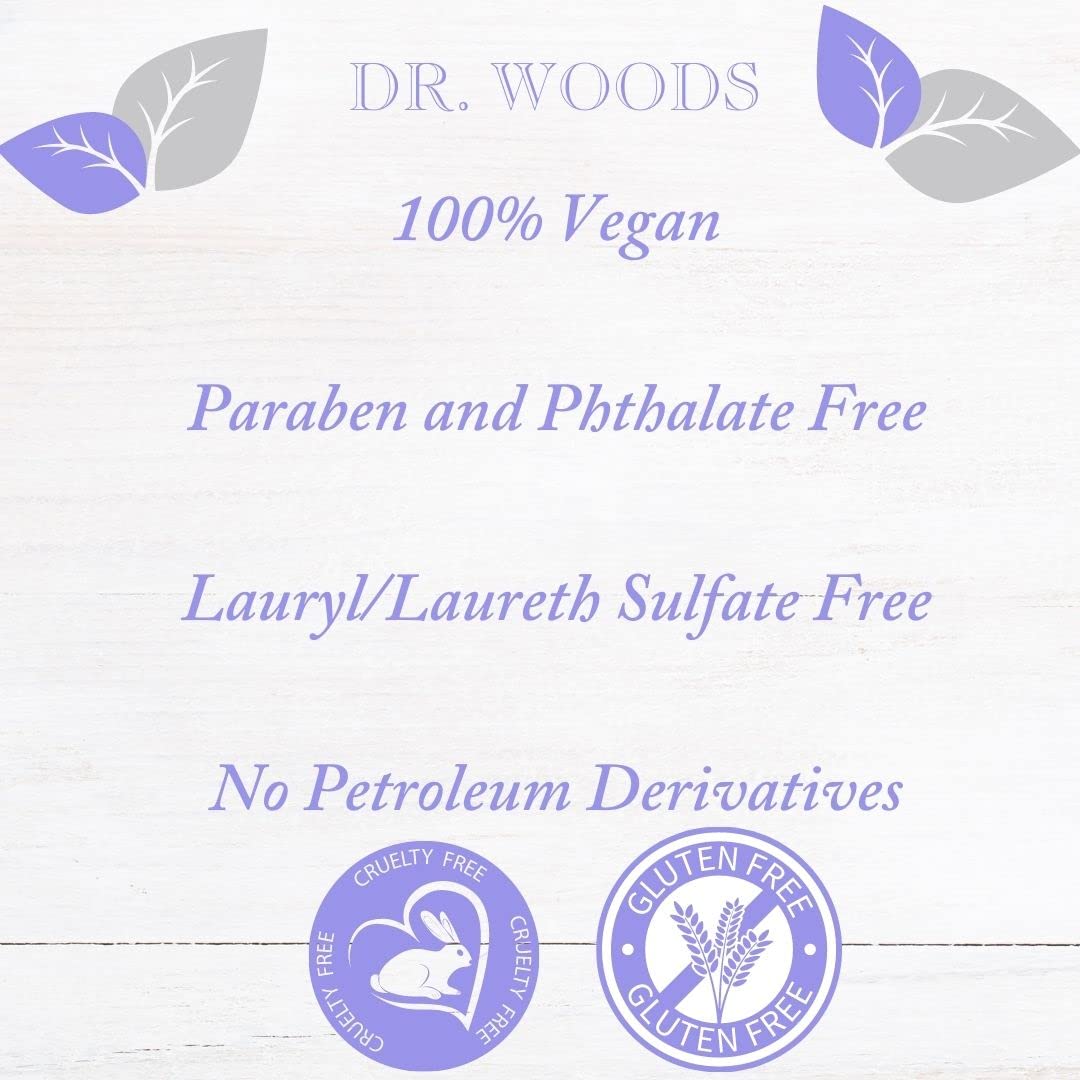 Dr. Woods parfum lavande, arôme apaisant pour une douche relaxante.