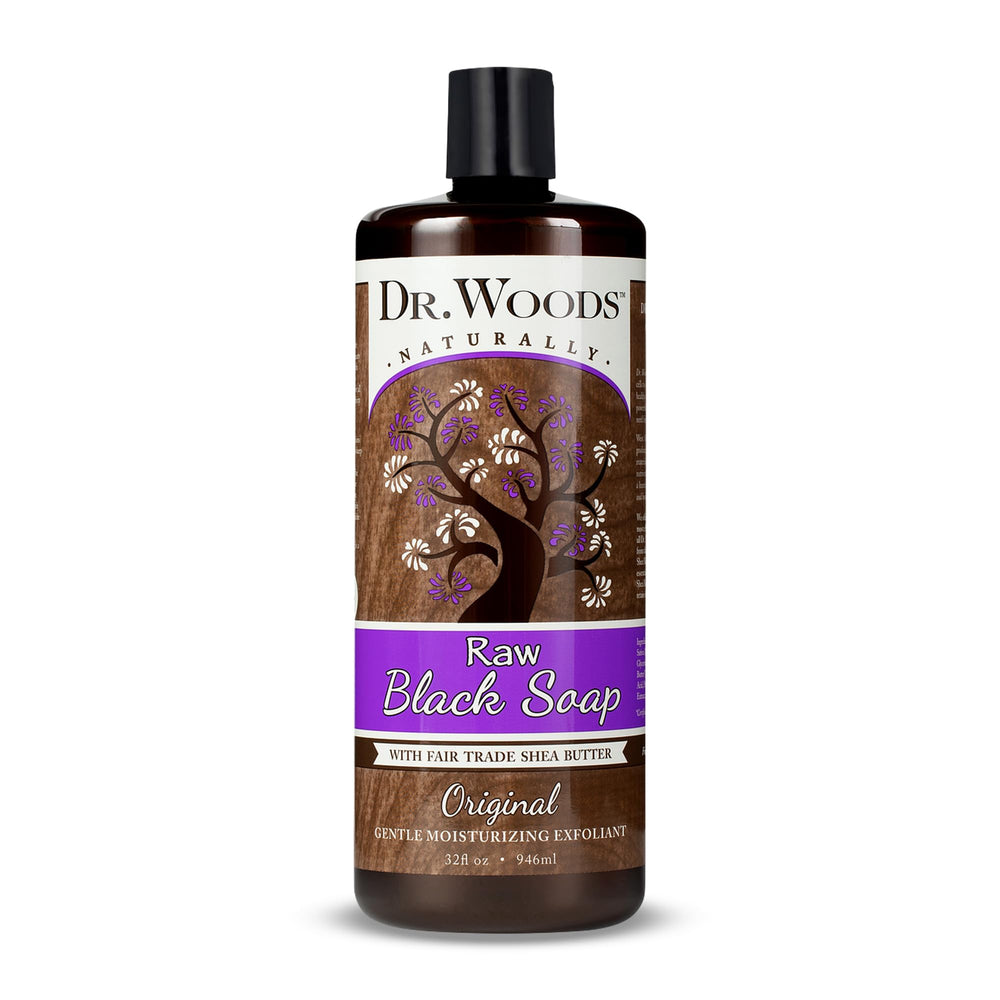 Dr. Woods Savon Noir Liquide Bouteille: nettoyage doux et hydratant pour tous les jours.
