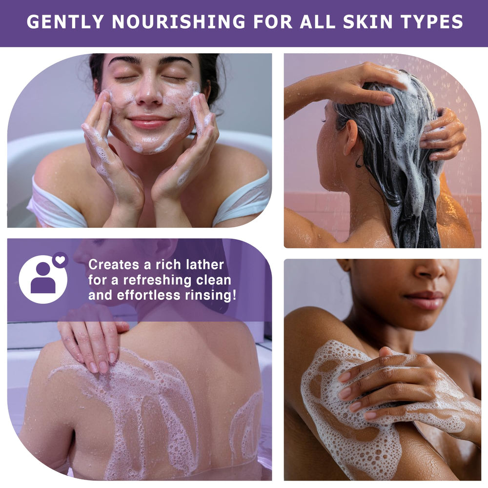 Dr. Woods utilisation polyvalente: visage, corps et mains pour nettoyage nourrissant.