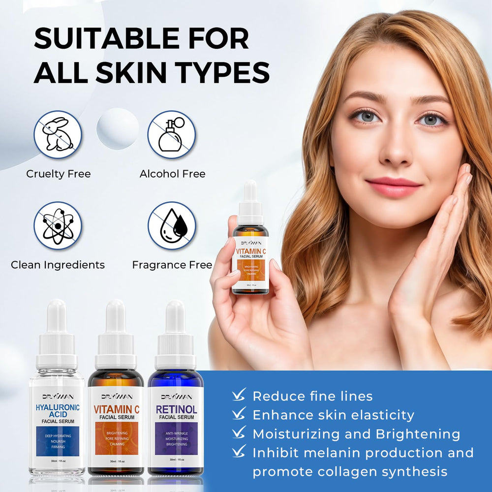 DR.YIMAN Sérum rétinol – texture améliorée et clarté de peau.