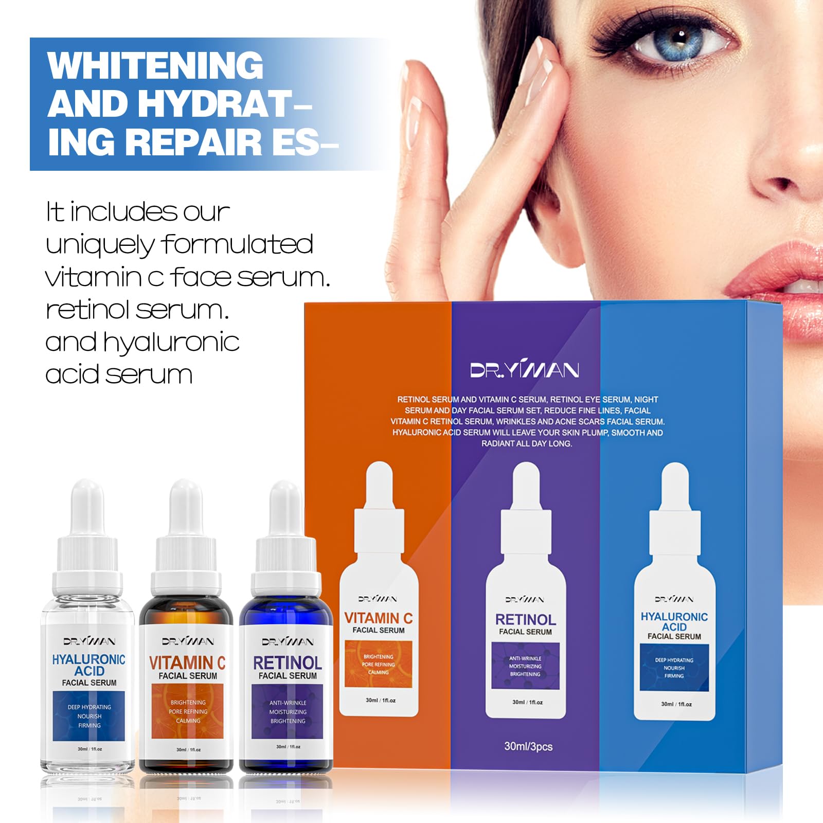 DR.YIMAN Sérum vitamine C – brillance et teint uniforme.
