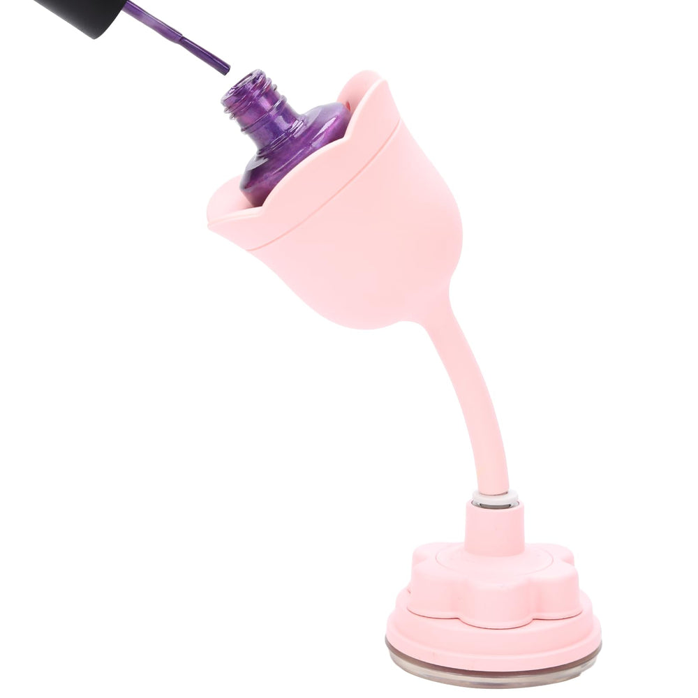 Porte-vernis DR.YYDF rose avec rotation 360°, facilite le positionnement précis