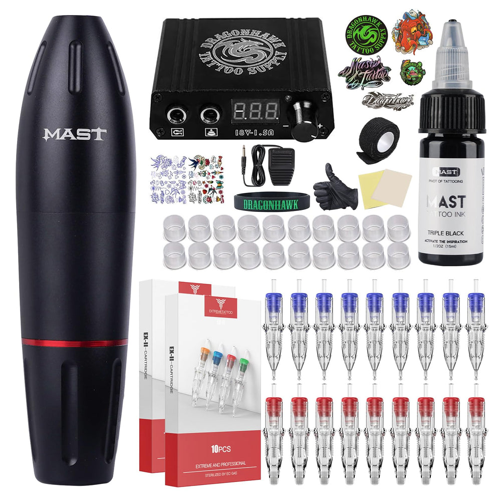 Dragonhawk kit tatouage pen moteur précision silencieuse pour débutants