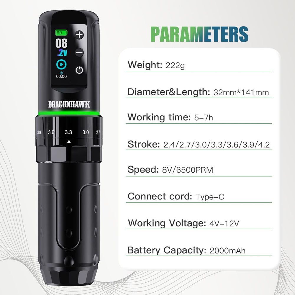 Dragonhawk L3 — alimentation RCA avec pièce batterie supplémentaire