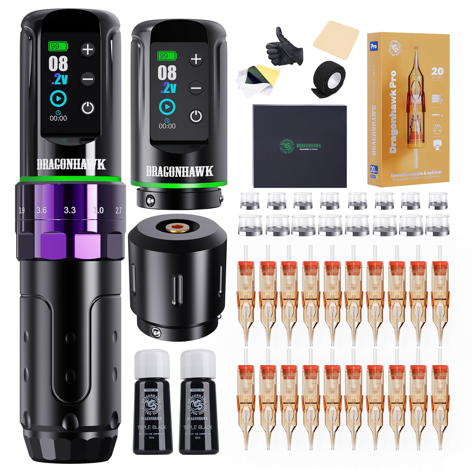 Dragonhawk L3 Tattoo Kit ensemble sans fil offre une liberté de mouvement