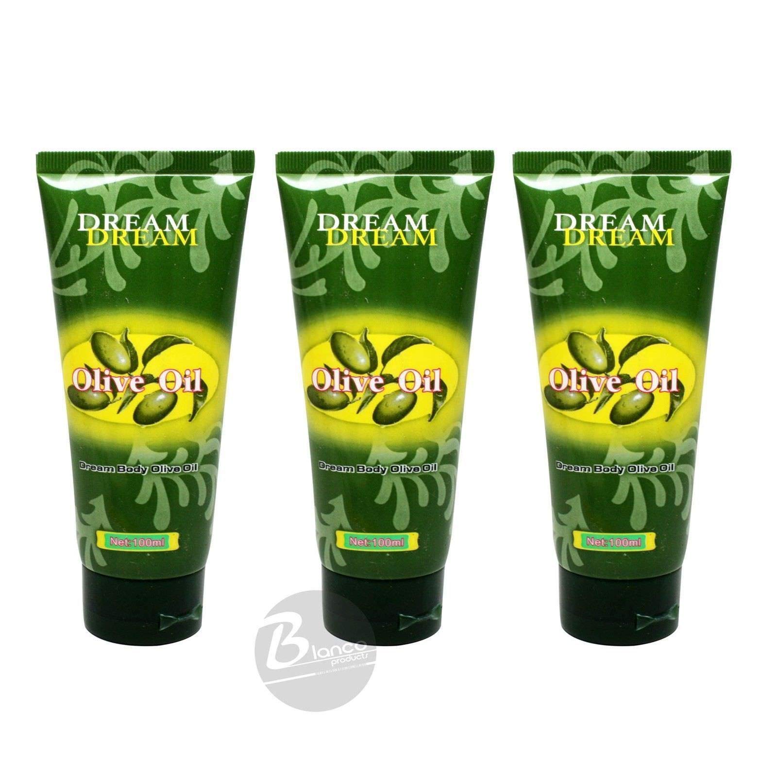 Dream Body Huile d'Olive: bouteille 100 ml, pack de 3, hydratation pratique.