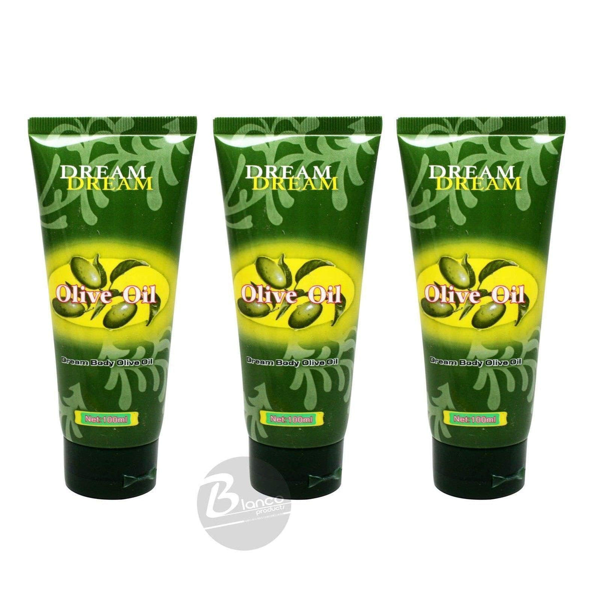 Dream Body Huile d'Olive: bouteille 100 ml, pack de 3, hydratation pratique.