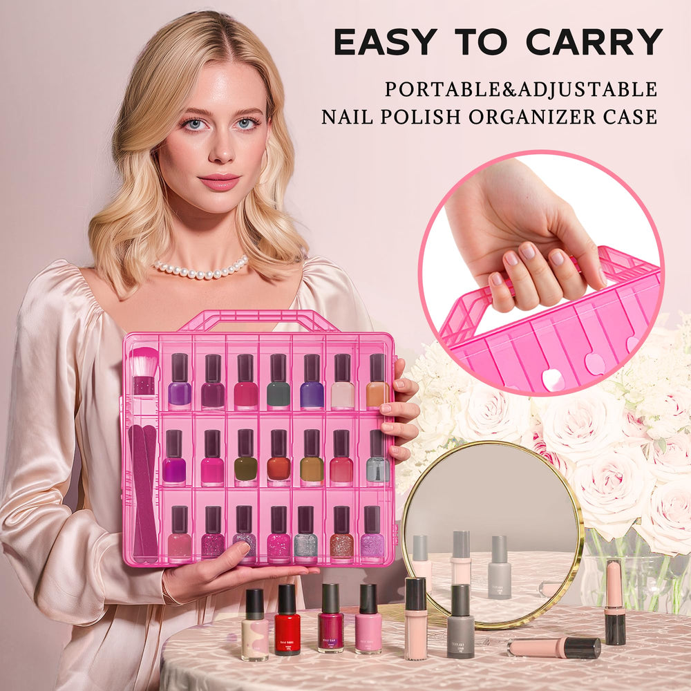 DreamGenius rangement compact 48 vernis visibles sur le comptoir