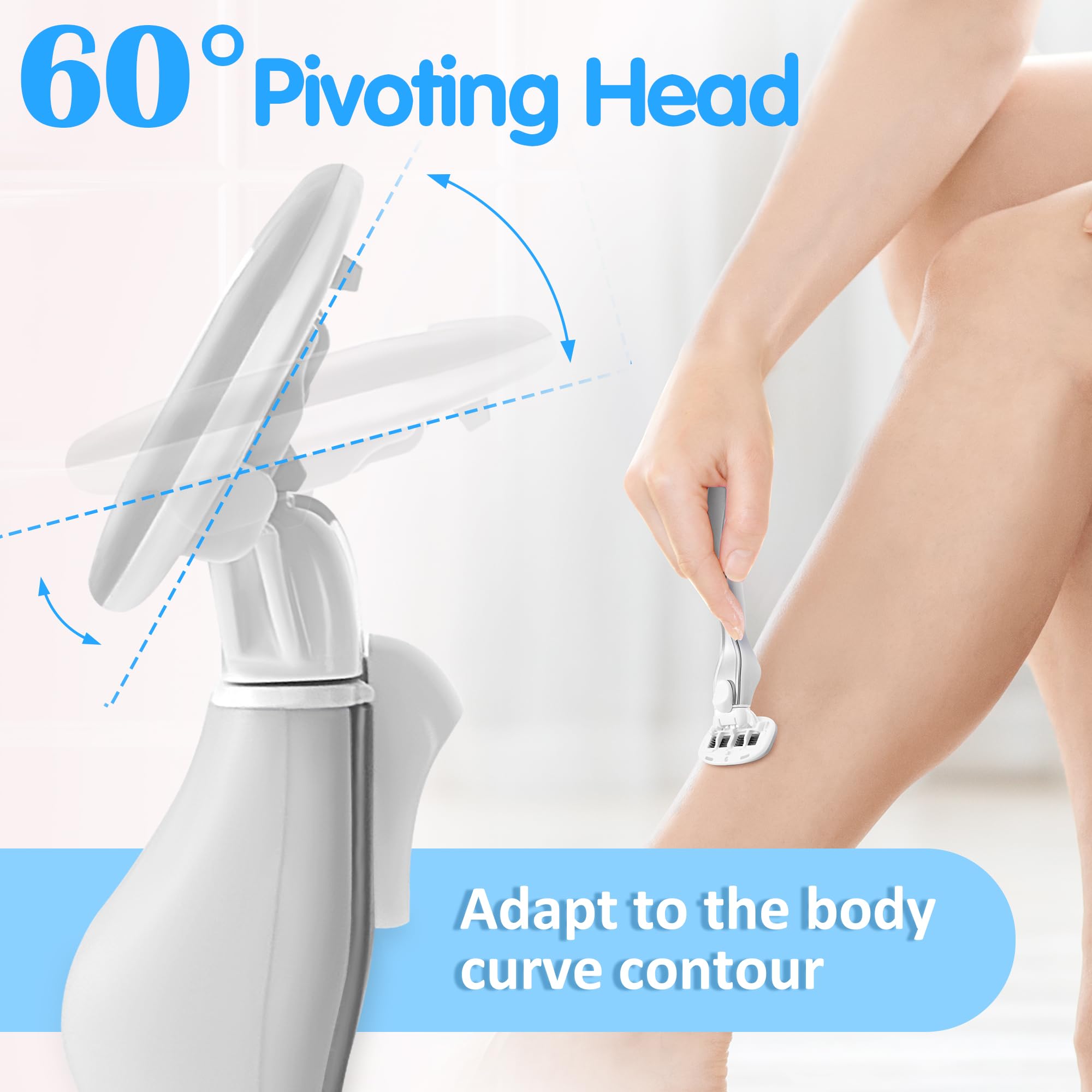 DreamGenius rasoir femme tête pivotante à 60 degrés épouse les contours du corps