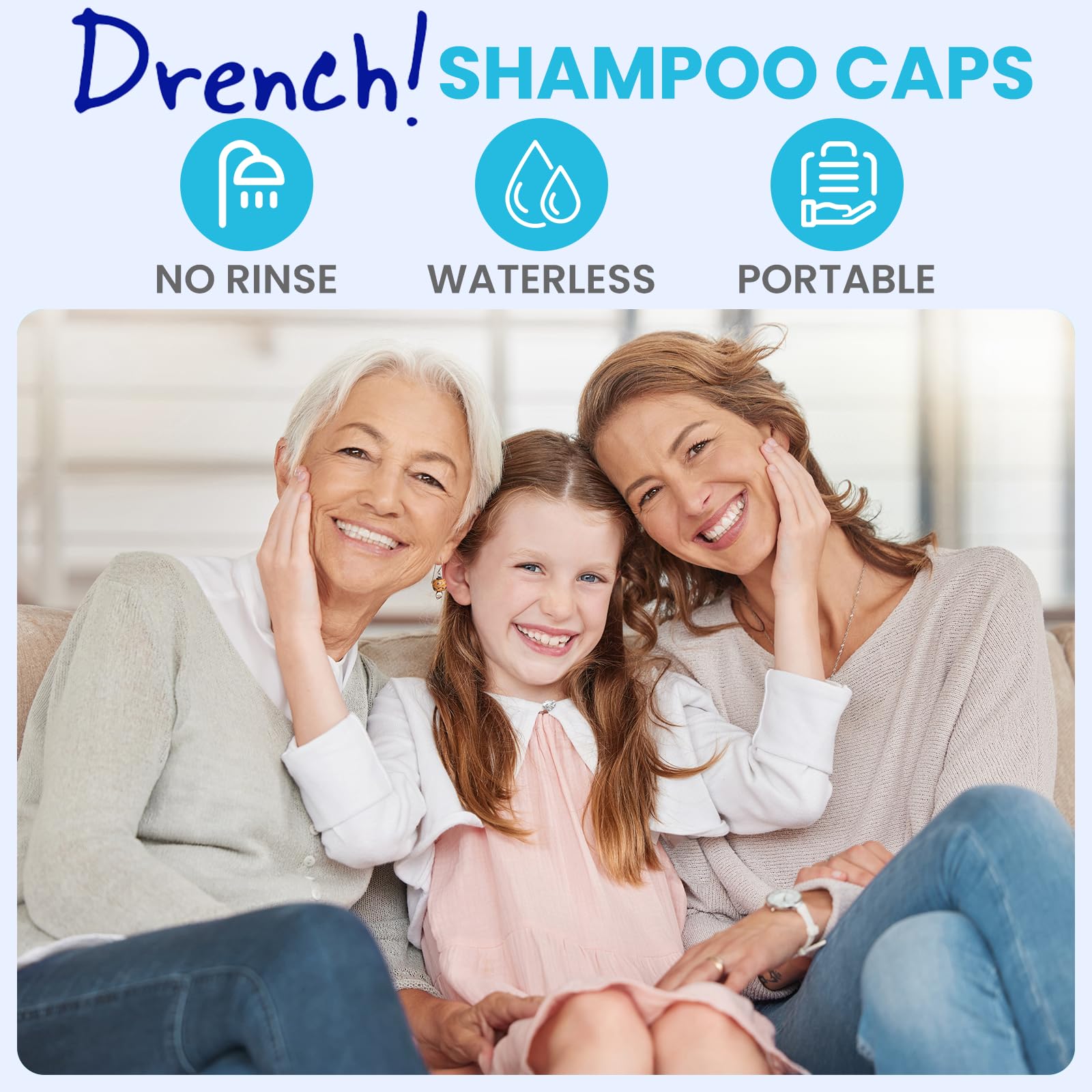 Drench! Medical cap-shampoing Pour personnes âgées et alitées.