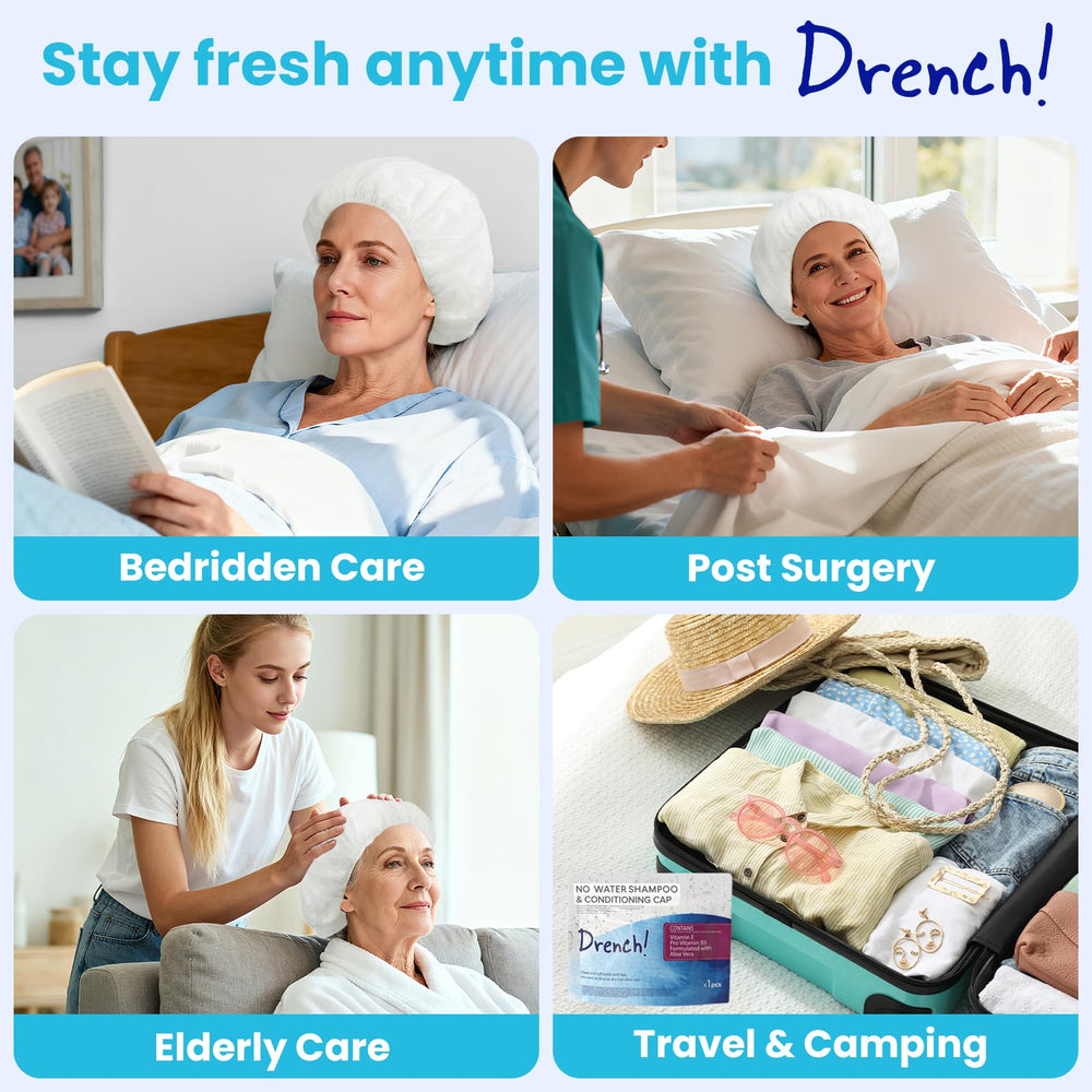 Drench! Medical cap-shampoing Utilisation rapide pour réconfort quotidien.