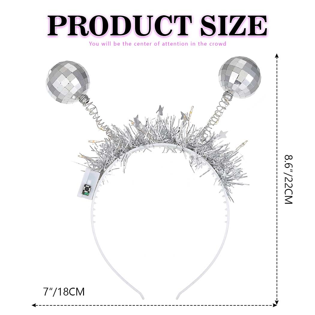 DRESBE accessoire cheveux LED 3 modes, pratique pour ajuster l’éclairage selon l’événement.