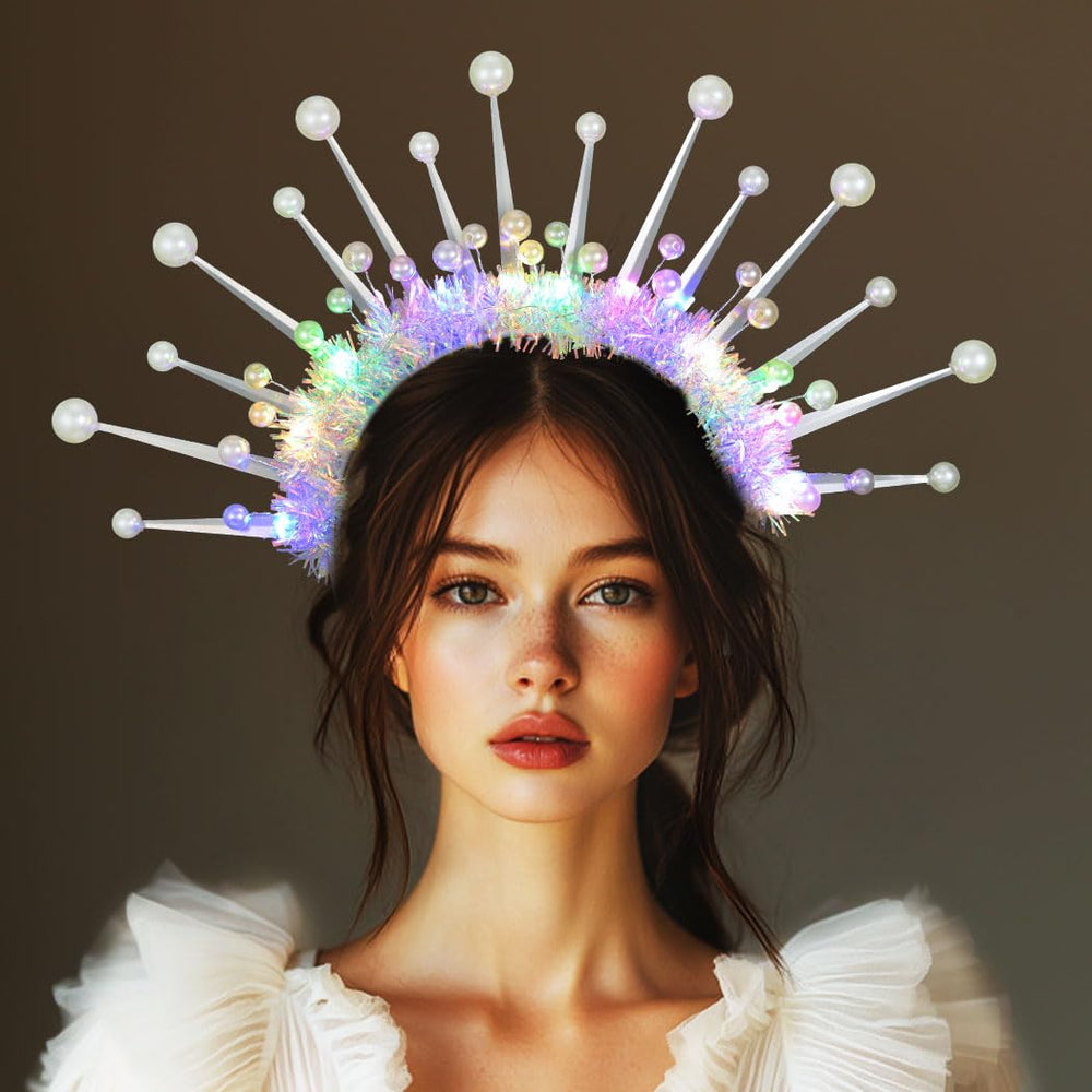 DRESBE couronne-perles-led couleurs-dynamiques, ambiance magique et lumineuse