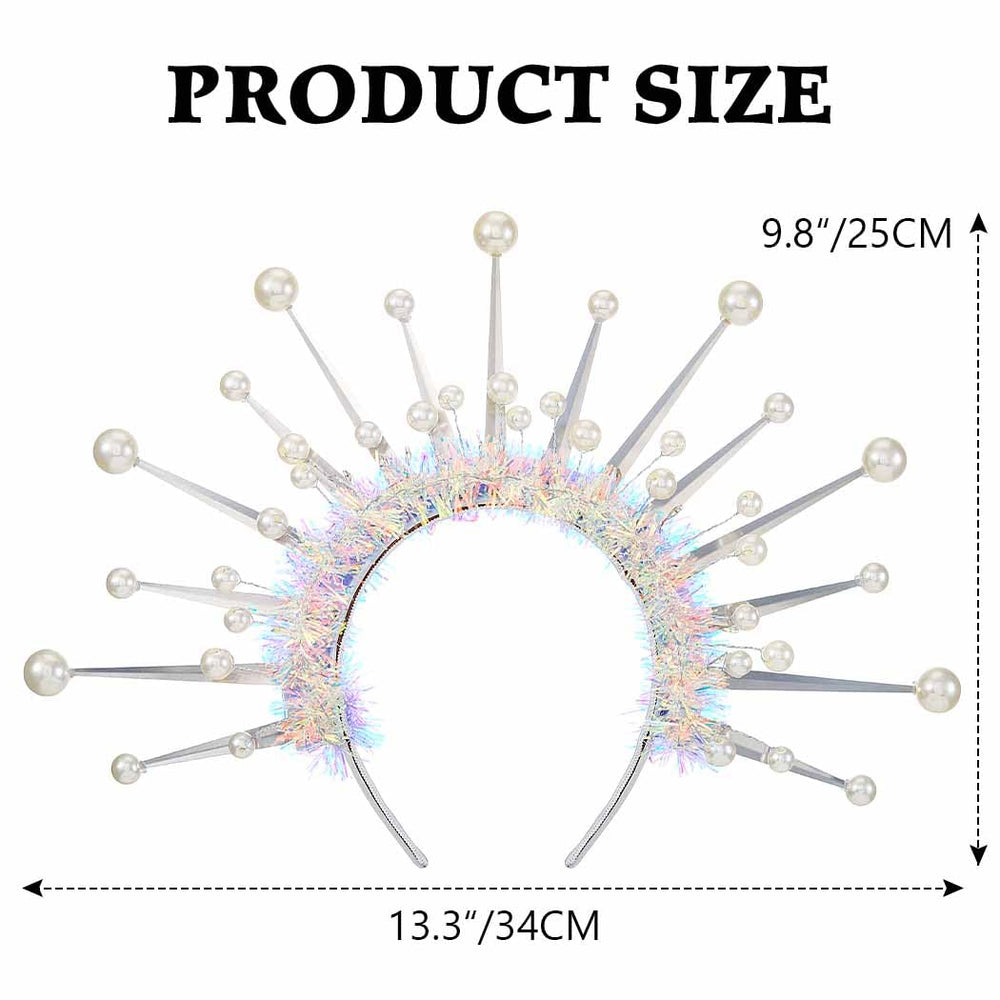 DRESBE couronne-perles-led pose-soirée, accessoire glamour pour événements