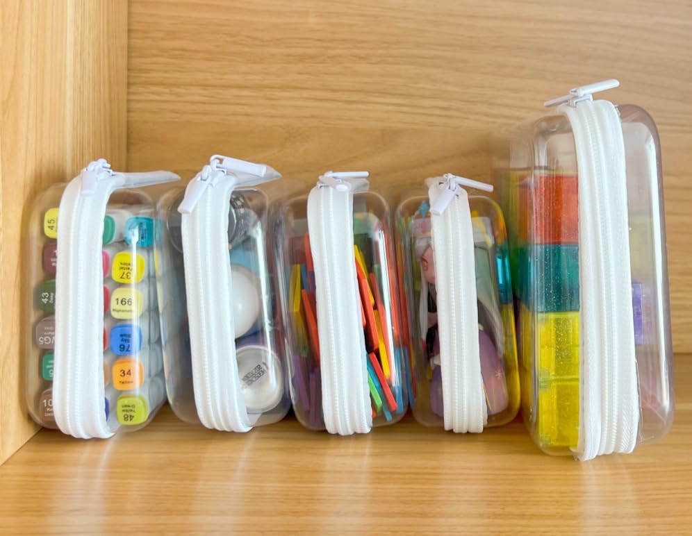 Dressica étui transparent avec zip, rangement sûr pour outils de bricolage.