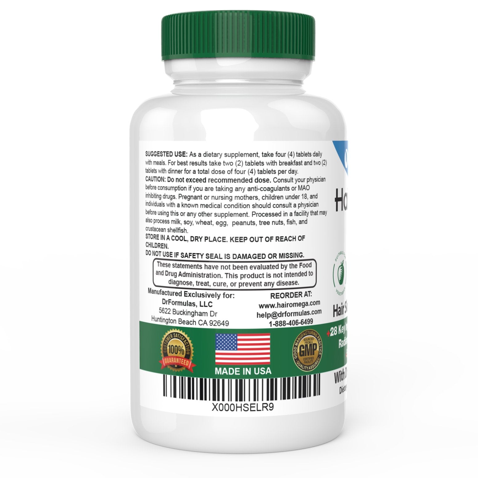DrFormulas HairOmega – prise quotidienne, facile à intégrer à votre routine beauté.