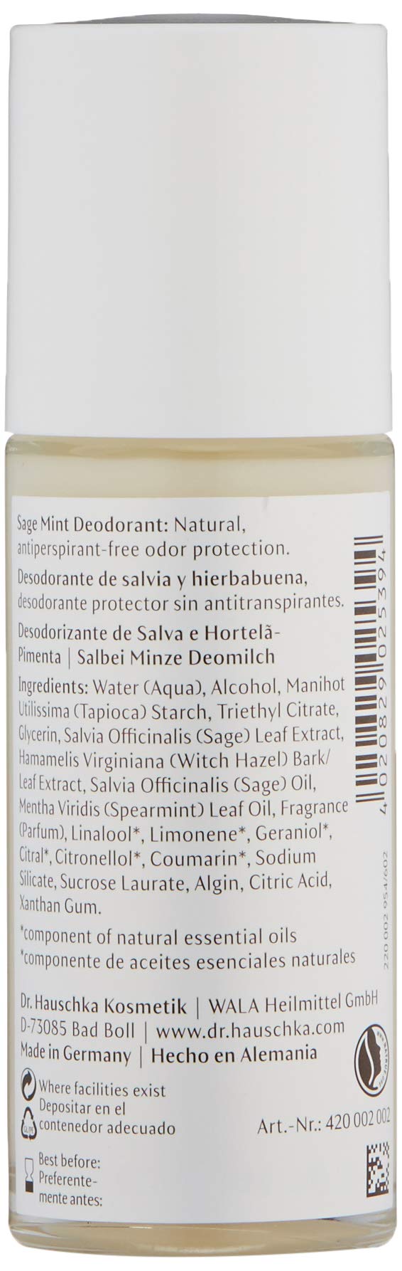 Dr. Hauschka déodorant sauge menthe – mouvement d’application fluide et confortable.