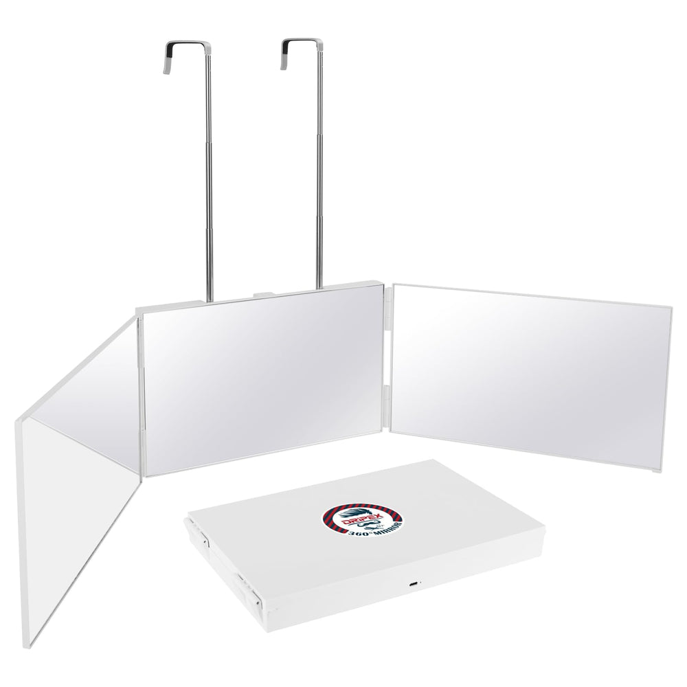 Miroir Dripex pliable et compact pour rangement facile.