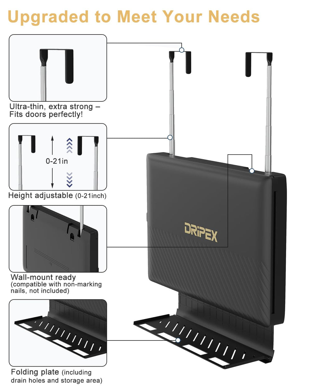 Dripex miroir usage polyvalent pour coiffure, maquillage et rasage.