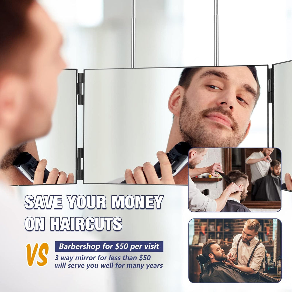 Miroir Dripex vue 360 pour vérifier chaque angle de la coiffure