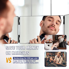Miroir Dripex vue 360 pour vérifier chaque angle de la coiffure