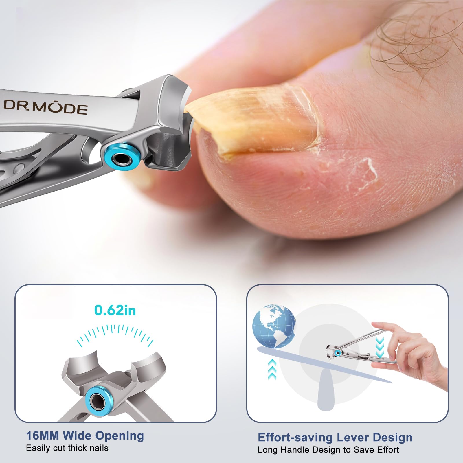 Lame incurvée 25° DRMODE suit la forme de l’ongle.