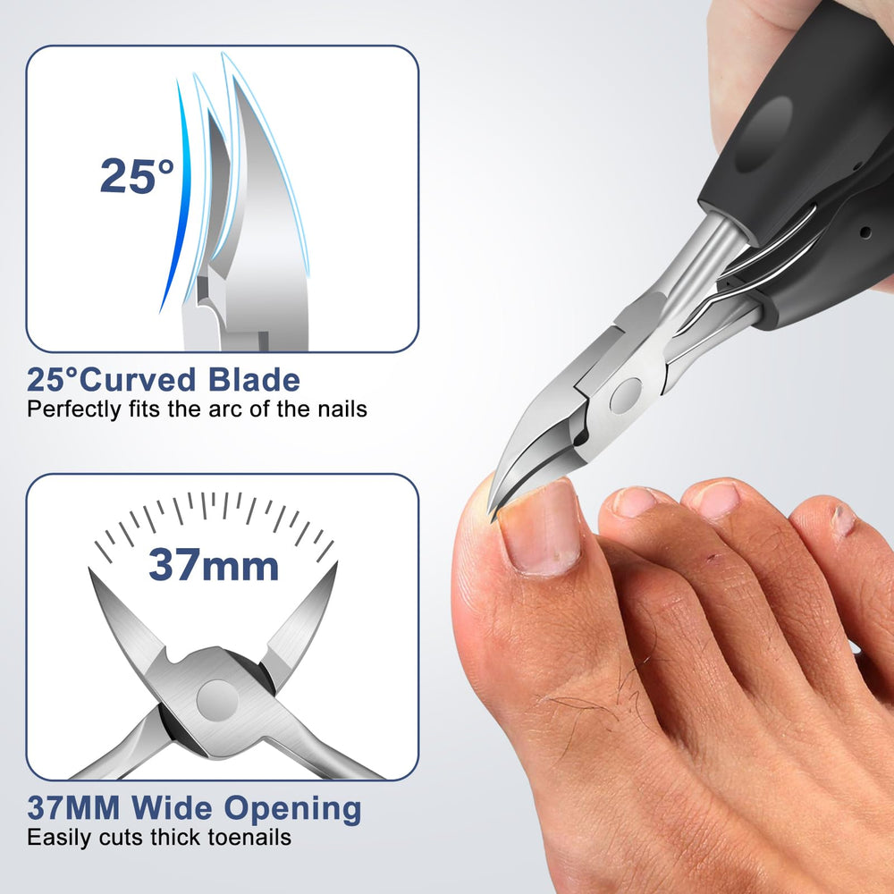 DRMODE coupe-ongles épais en rotation 360 degrés pour un angle confortable.
