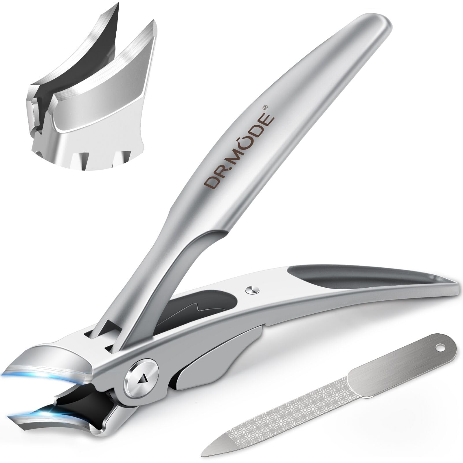DRMODE Coupe-ongles à angle incliné offre une précision pour les ongles épais.