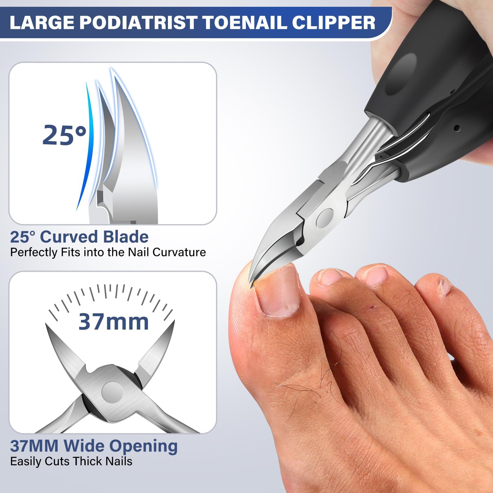 DRMODE coupe-ongles avec tête inclinée pour précision lors de la coupe.