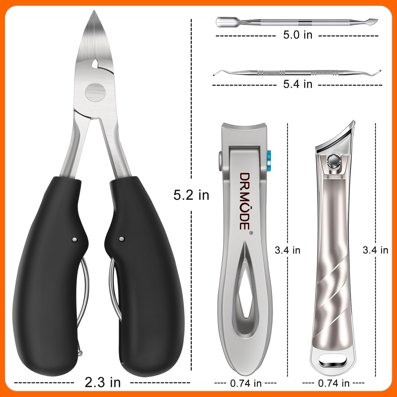 DRMODE coupe-ongles épais, format grand, performance fiable.