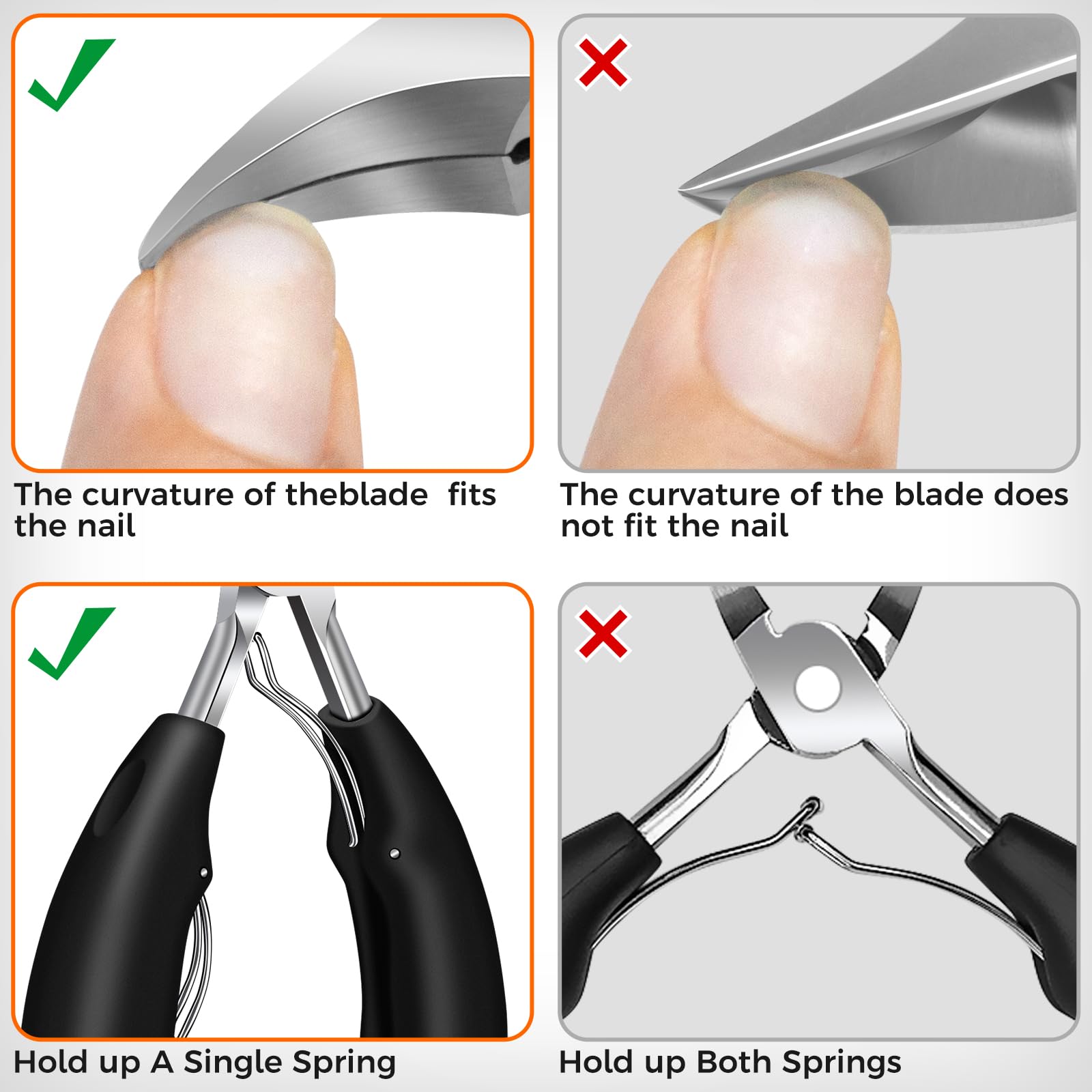 DRMODE coupe-ultra-tranchante pour ongles epais et difficiles a tailler