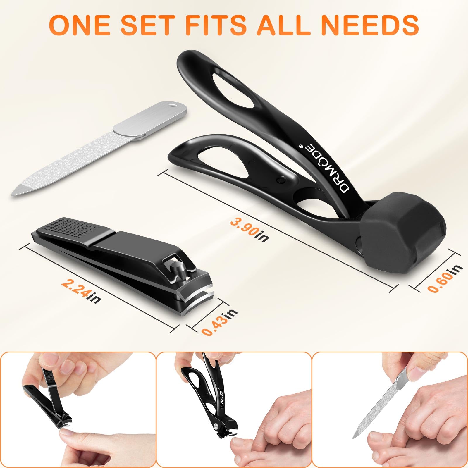 DRMODE Coupe-Ongles Facilite Utilisation, design intuitif pour tous les utilisateurs