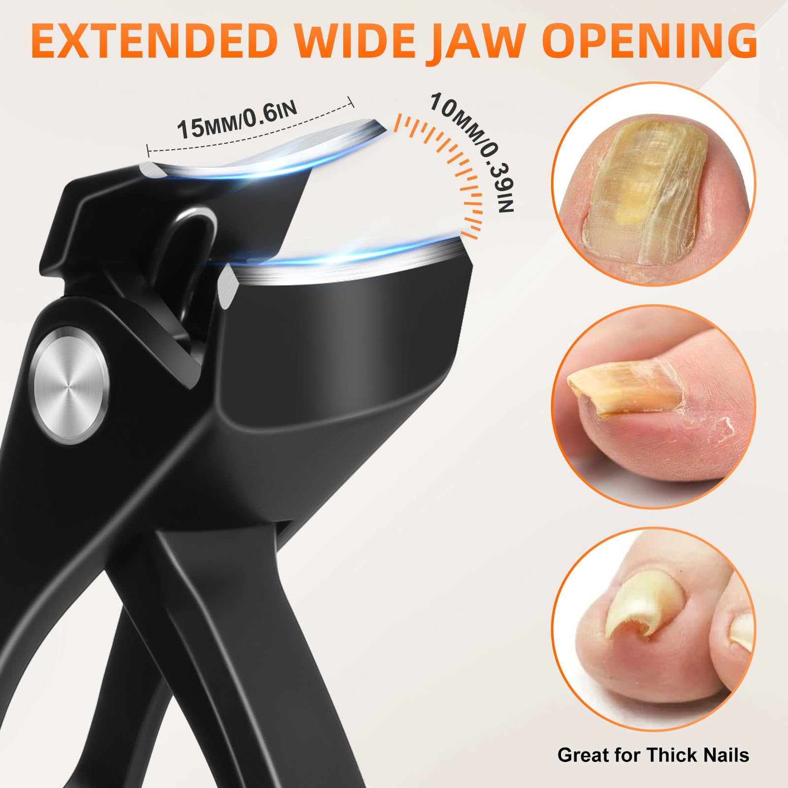 DRMODE Coupe-Ongles Lame Courvee, lame incurvee pour un fini net
