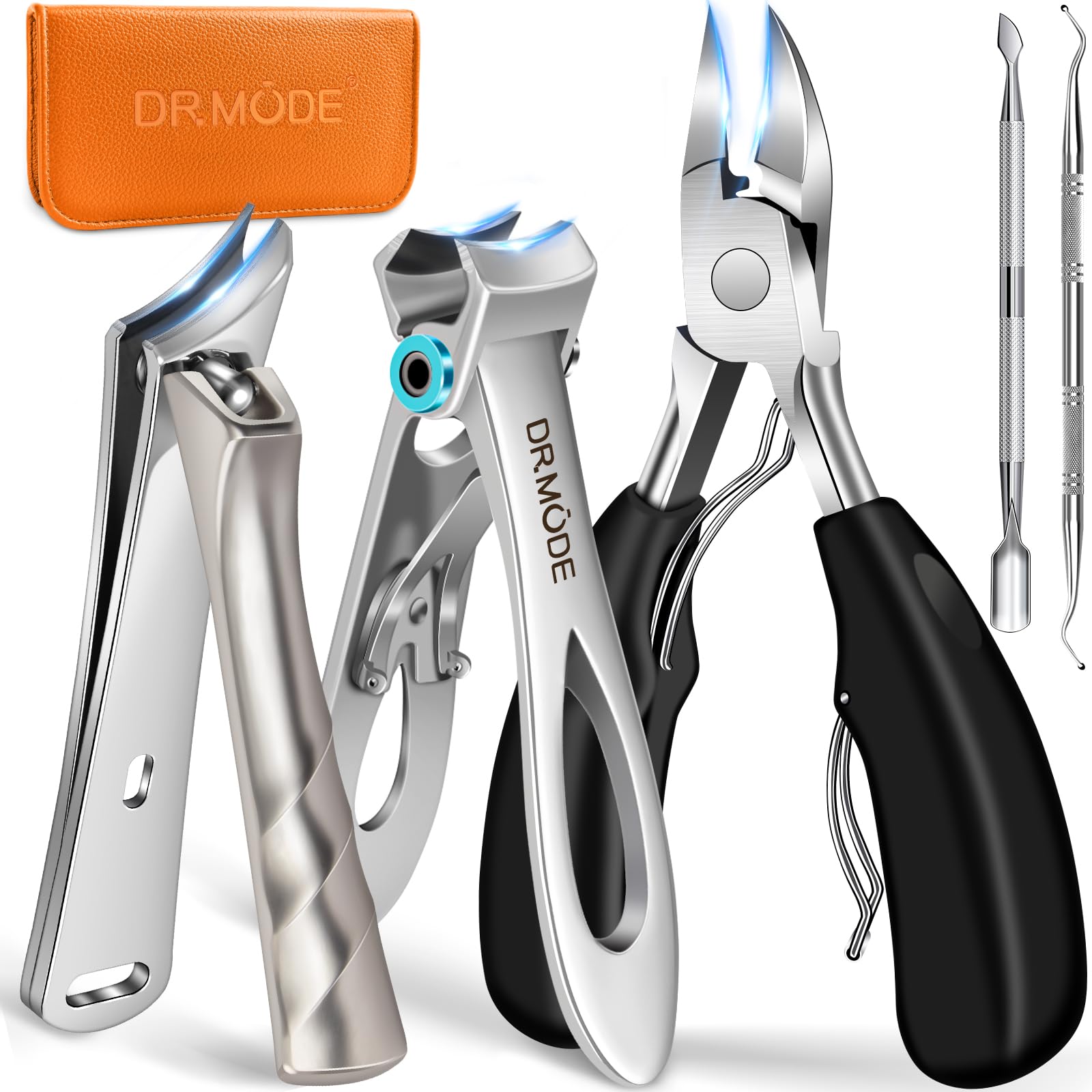 DRMODE coupe-ongles pour pieds épais avec ouverture large, pratique pour les seniors.