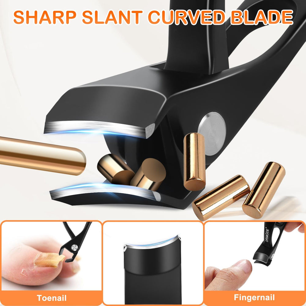 DRMODE Coupe-Ongles Poignee Ergonomique, prise stable et reduisant la fatigue