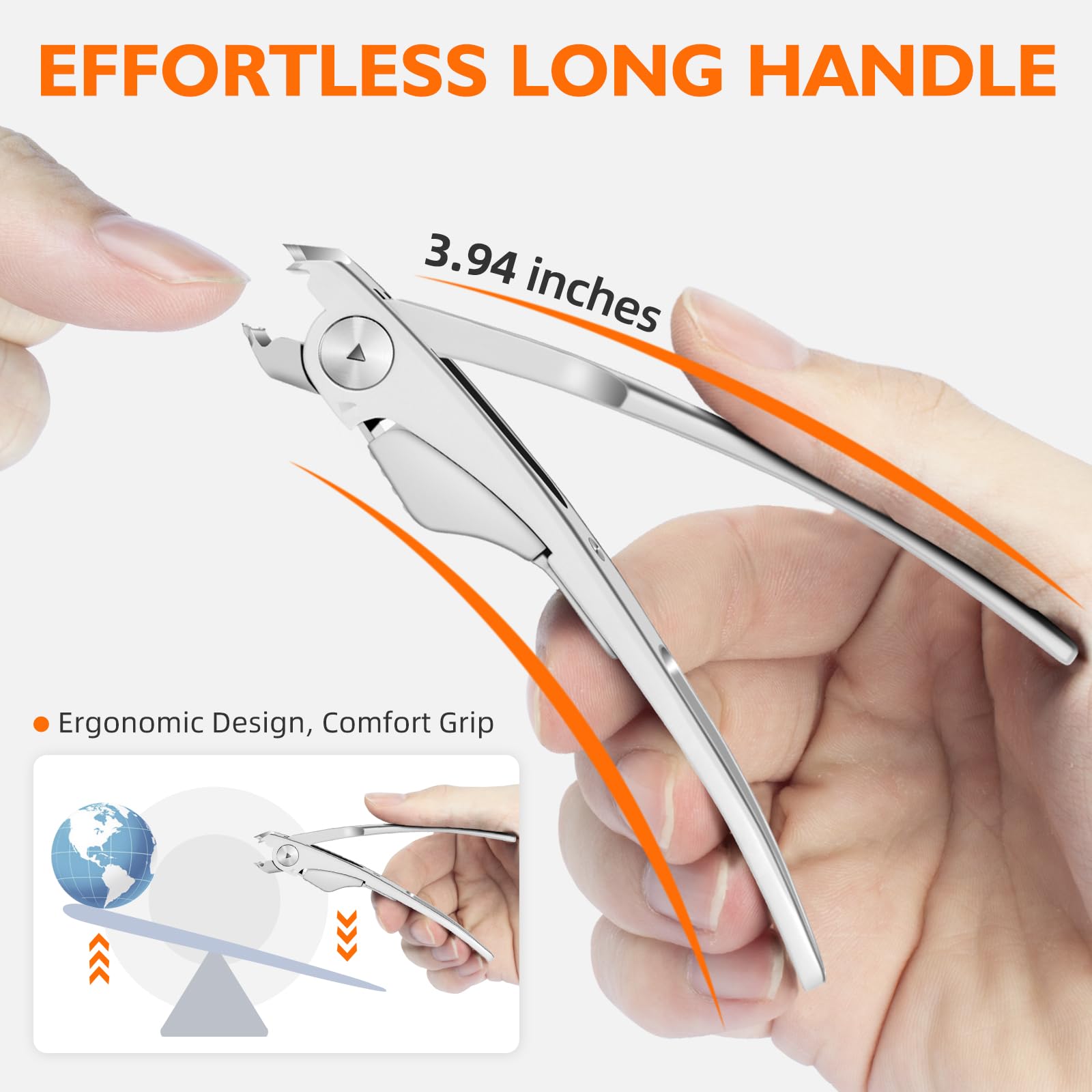 DRMODE Coupe-ongles poignée ergonomique réduit la fatigue lors de la coupe.