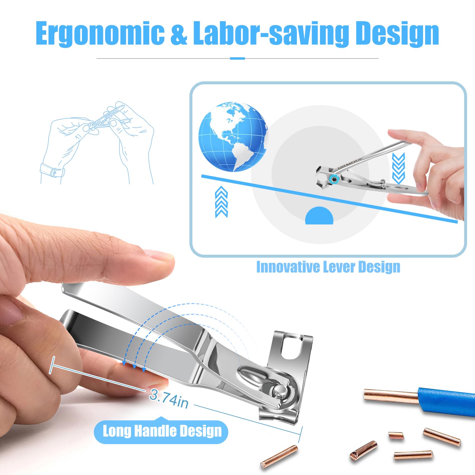DRMODE taille-cuticule outil precis pour tailler les cuticules en douceur.
