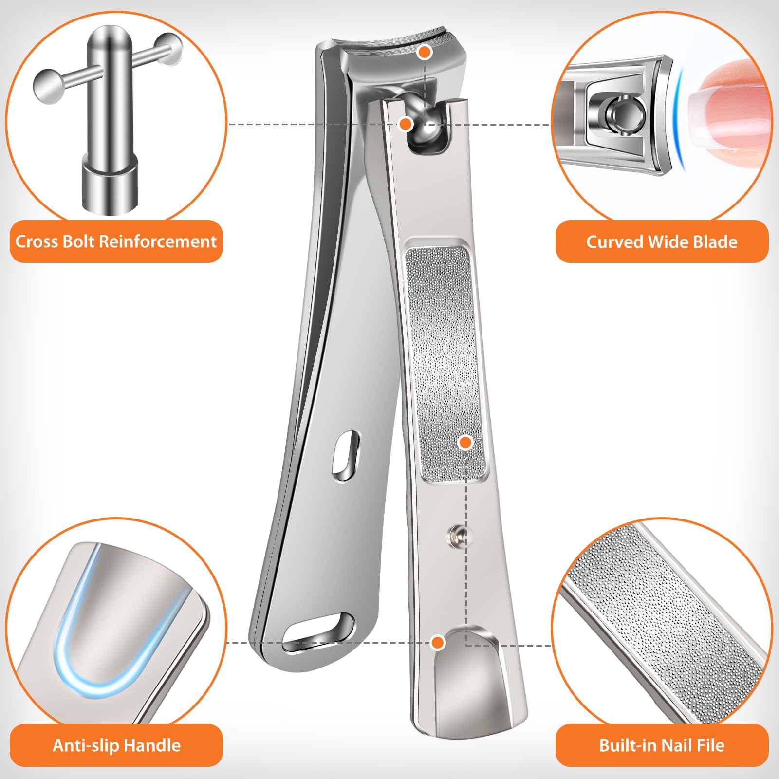 DRMODE lime intégrée pour lisser les bords des ongles.