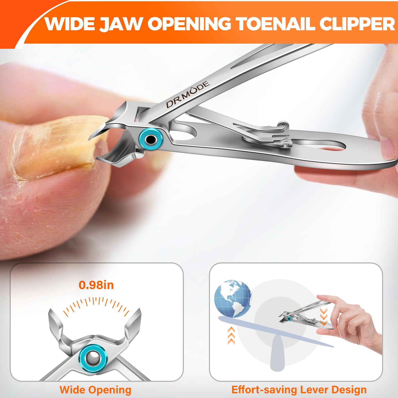 DRMODE ouverture 25mm facilite la coupe des ongles épais.
