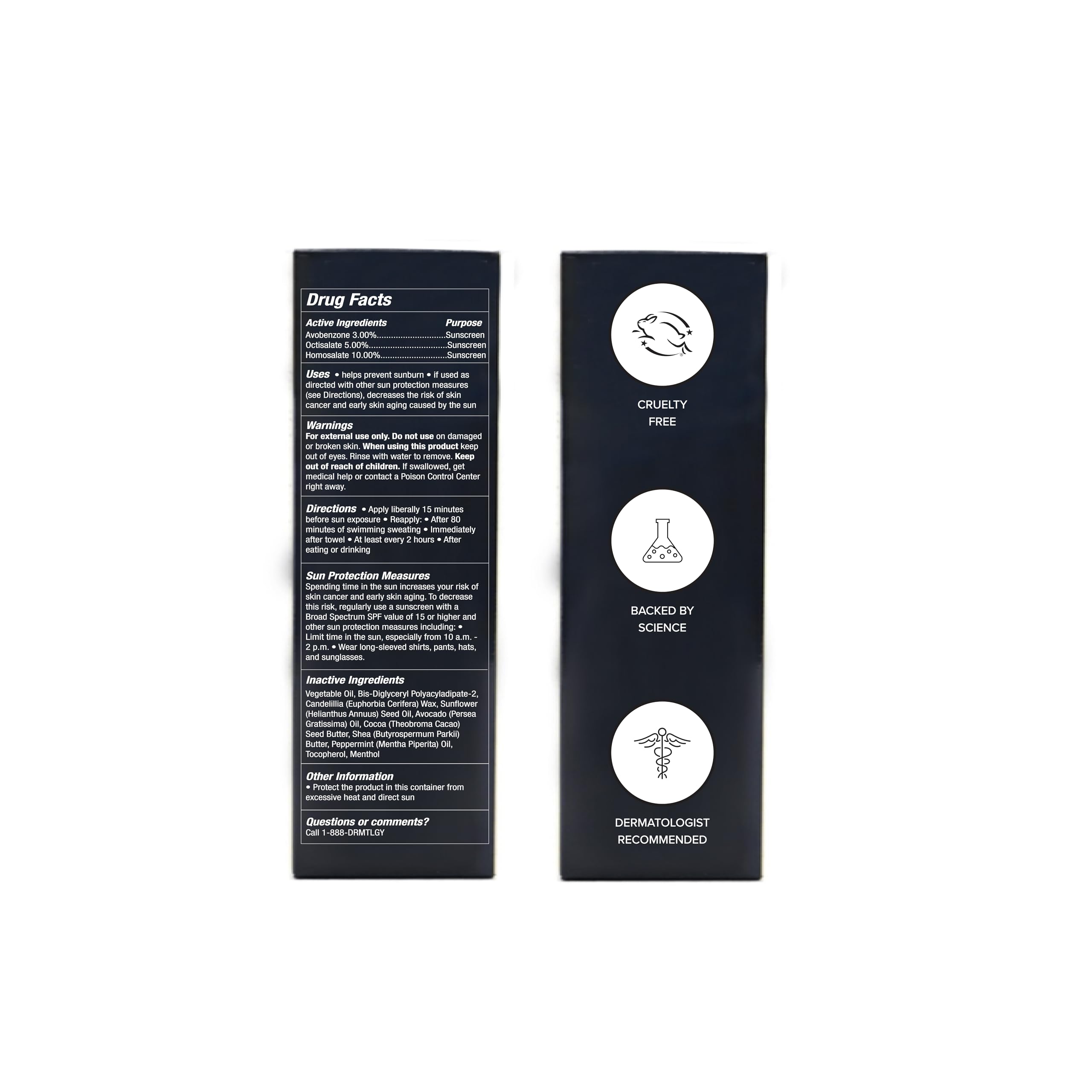 DRMTLGY baume lèvres SPF25 convient au quotidien en extérieur.
