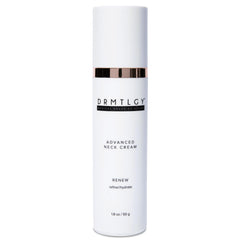 DRMTLGY bouteille crème cou pour hydratation ciblée et contour raffermi.