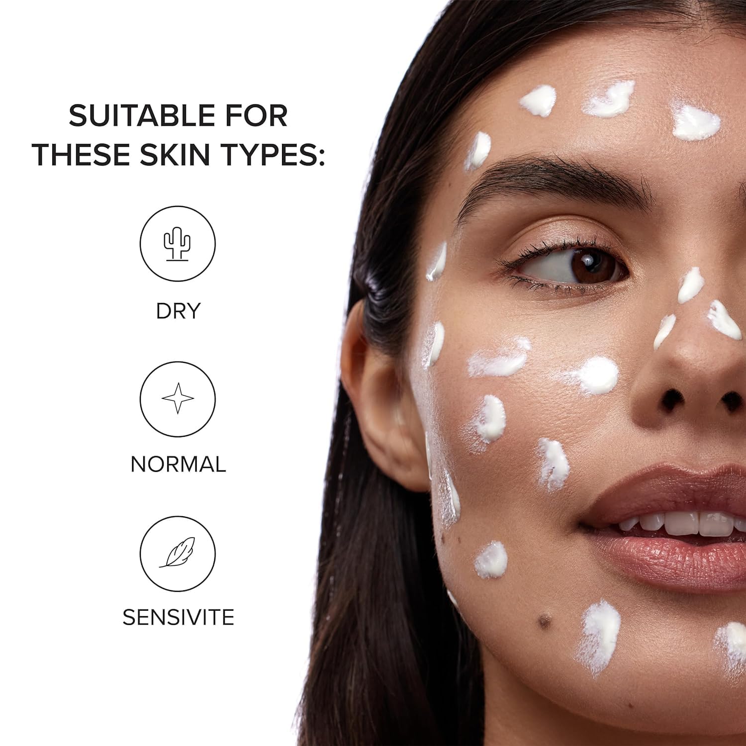Film léger sur la peau après l’application nocturne