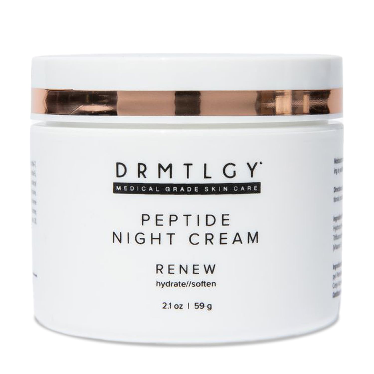 DRMTLGY Crème Nuit Peptides – flacon, hydratation nocturne efficace