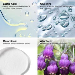 DRMTLGY Crème Pieds Exfoliation Lactique : renouvelle la surface et nourrit.